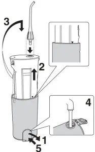 Panasonic EW-DJ40 Rechargeable Oral Irrigator - supply cap