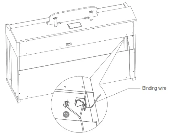 The ONE GC861601 Light Keyboard Piano - binding