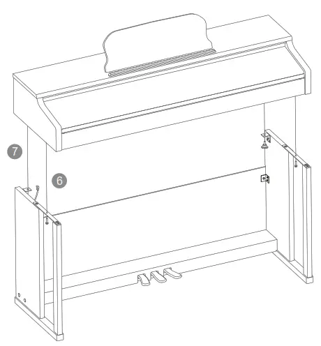 The ONE GC861601 Light Keyboard Piano - screws
