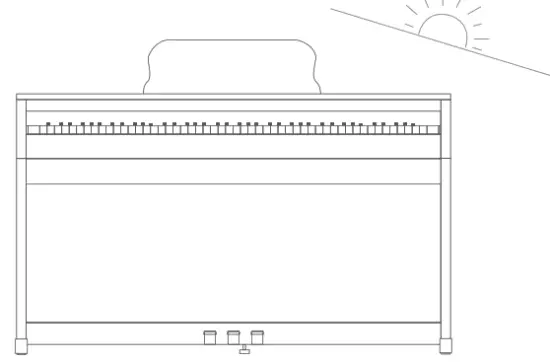 The ONE GC861601 Light Keyboard Piano - sunlight