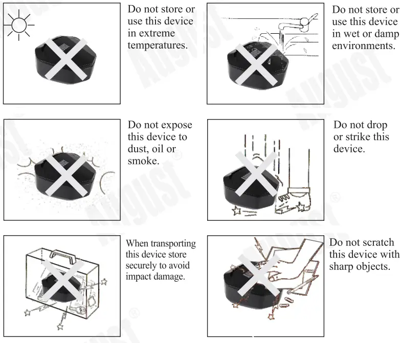 August EPG500 TWS Gaming Earbuds - Storage and Use