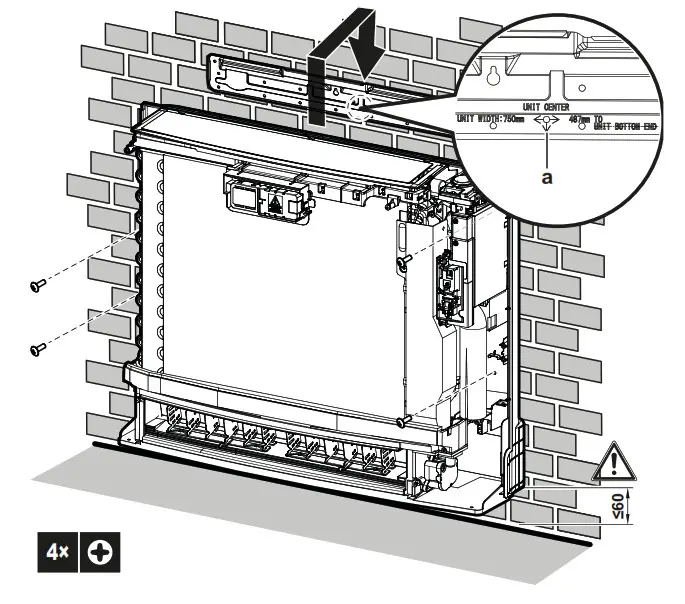 DAIKIN CVXM-A.FVXM-A Split System Air Conditioners- 4 screws
