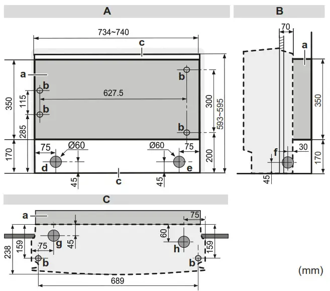 DAIKIN CVXM-A.FVXM-A Split System Air Conditioners- Half-concealed installation