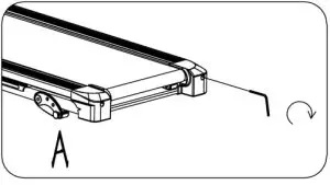 insportline IN 22524 inCondi T20i Treadmill -ADJUSTING THE RUNNING BELT 1
