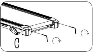 insportline IN 22524 inCondi T20i Treadmill -ADJUSTING THE RUNNING BELT 3