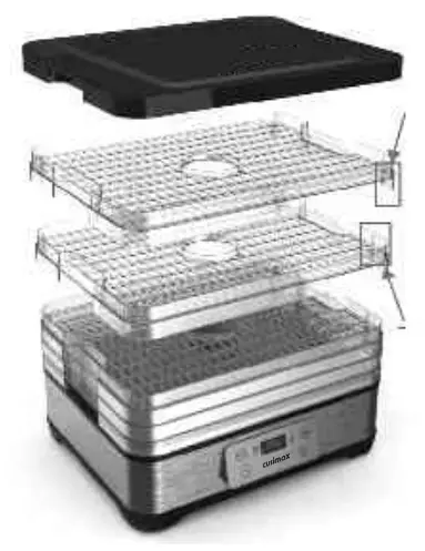 cusimax CMDH 805 Food Dehydrator- Height