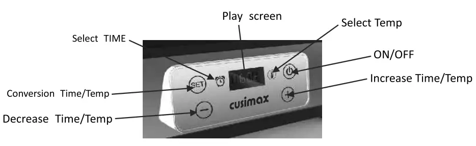 cusimax CMDH 805 Food Dehydrator-Operation