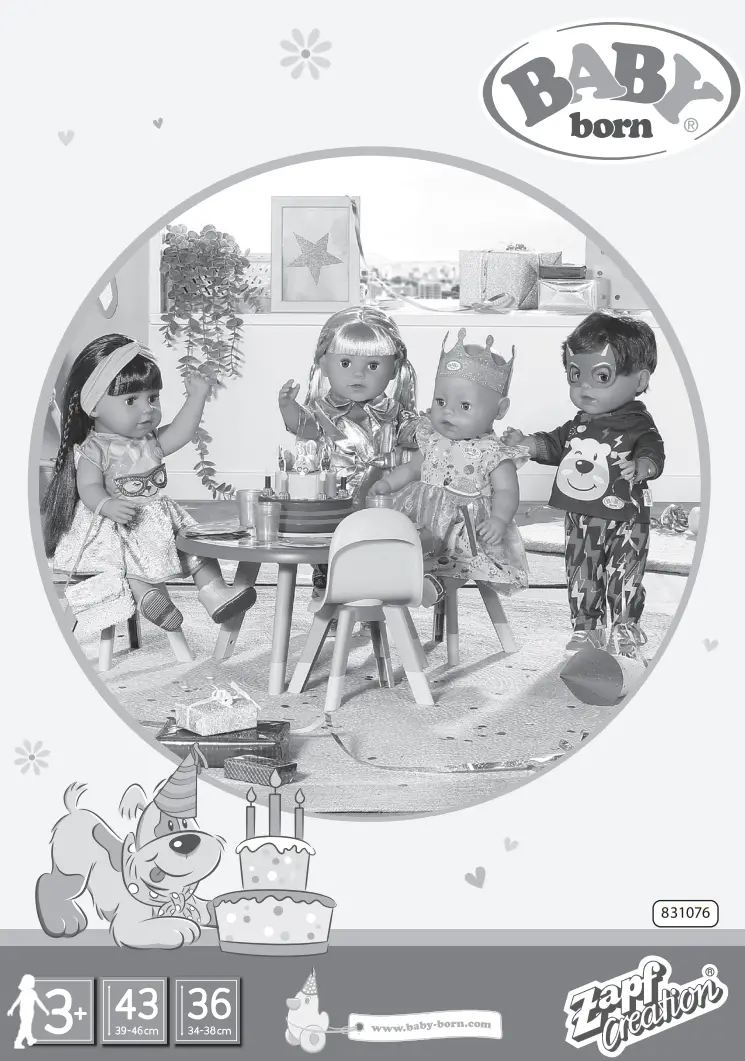 BABY born 831076 Happy Birthday Multi Color Table