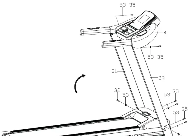 FRONTIER FRB210 Treadmill Running Exercise Machine - Cut down