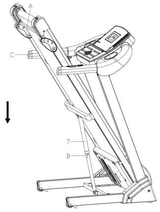 FRONTIER FRB210 Treadmill Running Exercise Machine - Unfold