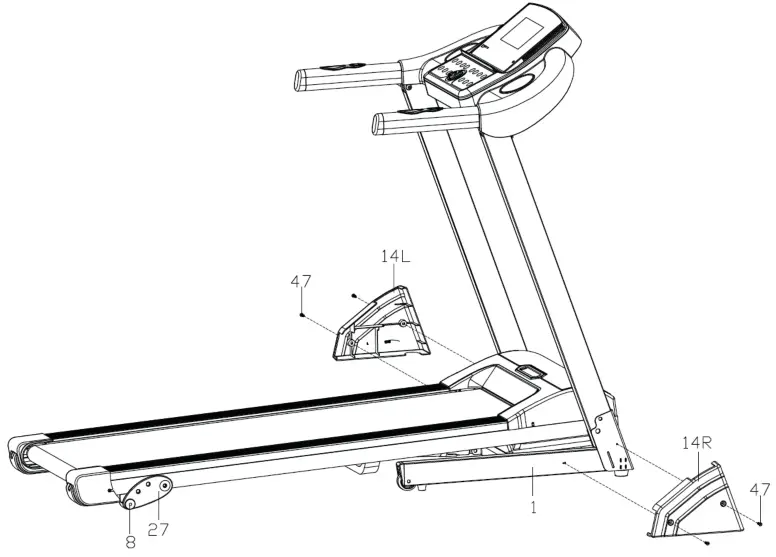 FRONTIER FRB210 Treadmill Running Exercise Machine - base cover