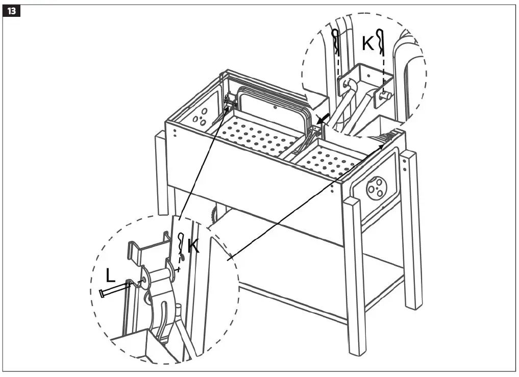 Burns Barkles 010387 Double Charcoal Grill-13