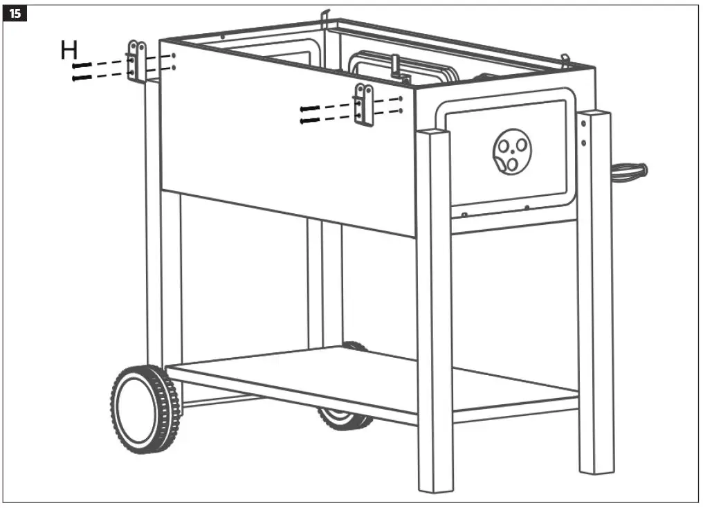 Burns Barkles 010387 Double Charcoal Grill-15