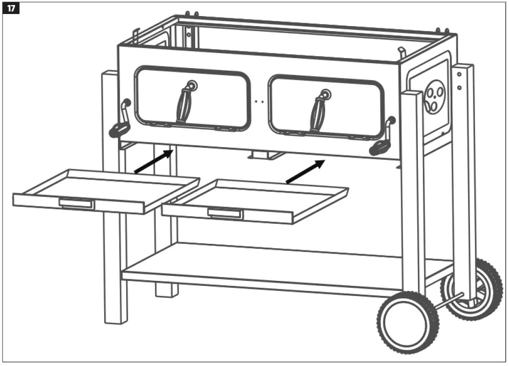 Burns Barkles 010387 Double Charcoal Grill-17