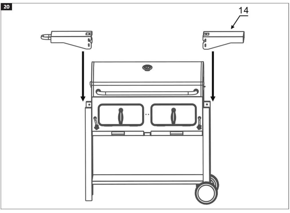 Burns Barkles 010387 Double Charcoal Grill-20