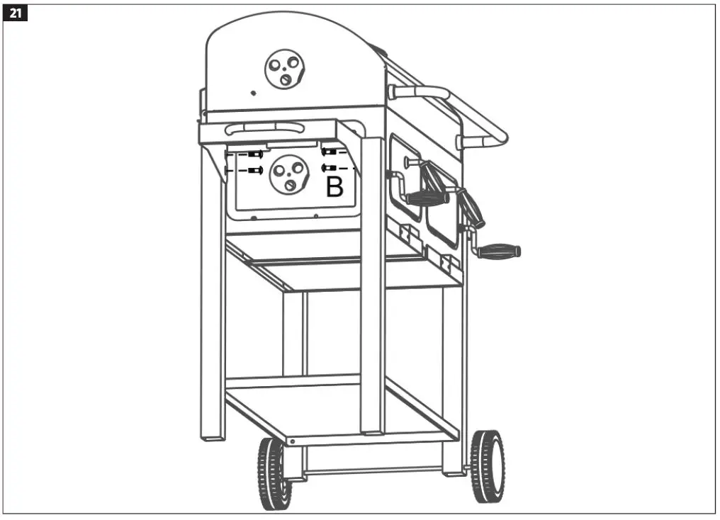 Burns Barkles 010387 Double Charcoal Grill-21