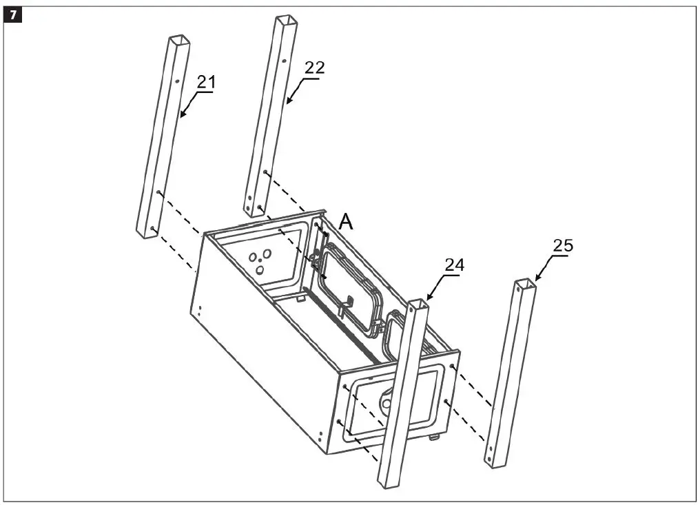 Burns Barkles 010387 Double Charcoal Grill-7