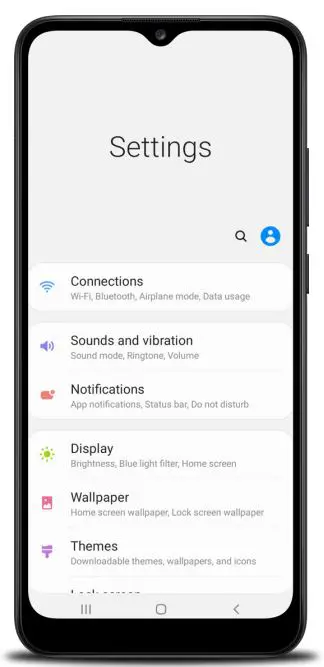 SAMSUNG A02s Smartphone User Guide - Phone Settings