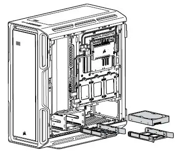 CORSAIR iCUE 5000T RGB Mid-Tower Smart Case 10