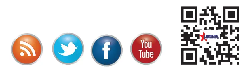 OMCAN MG-IT-0012-C Meat Grinders Instruction Manual - Social Media icon