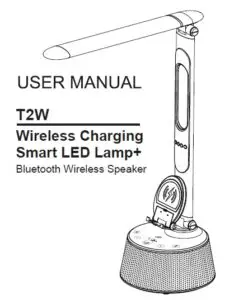 T2W Wireless Charging Smart LED Lamp + Bluetooth Wireless Speaker