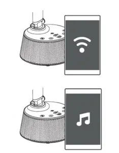 T2W Wireless Charging Smart LED Lamp + Bluetooth Wireless Speaker