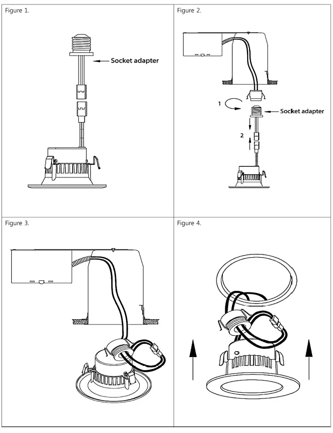 NICOR DQR2-10-120-2K-WH-BF 2-Inch Square LED Downlight-FIG1