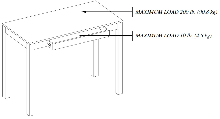 MAINSTAYS Parsons Desk - R E C O M M E N D E D