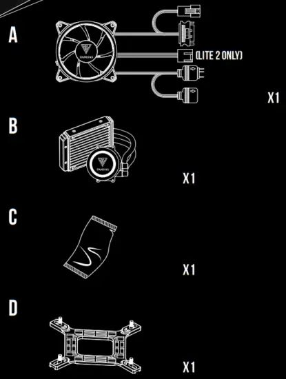 GAMDIAS Chione E2-120 LITE 2 CPU Liquid Cooler - Fig