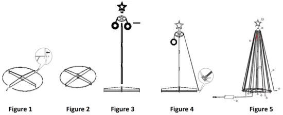 Neo Neon FCB VI OX0125L 6FT 12P 6 Inch RGB Cone Tree - Fig