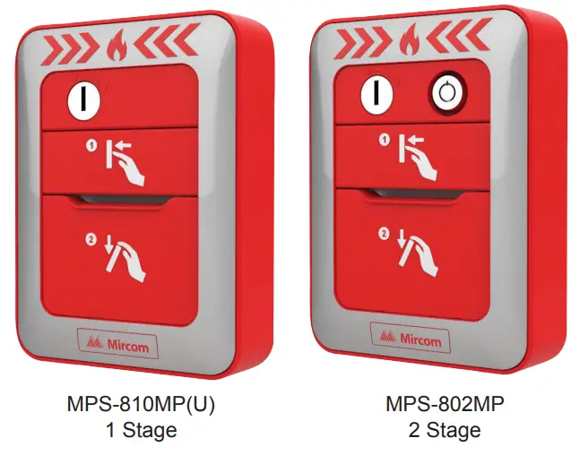 MIrcom MPS-800MP Fire Alarm Addressable Manual Pull Stations 1