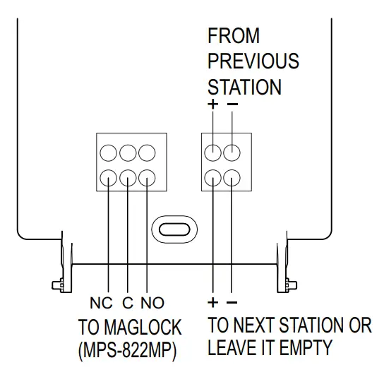 MIrcom MPS-800MP Fire Alarm Addressable Manual Pull Stations Diagram