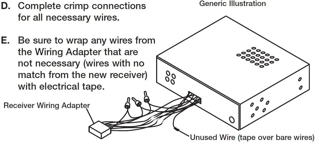 CRUTCHFIELD 120 70-7550 Receiver Wiring Adapter 06