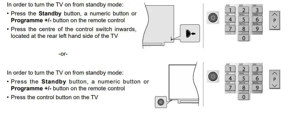 JVC LT-58VA3035 58 Inch UHD Smart TV User Guide - Switching on the TV