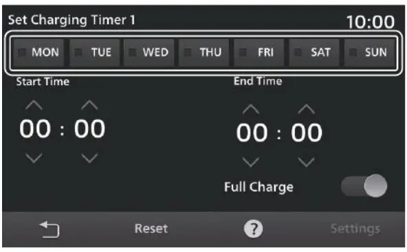 Set Charging Timer
