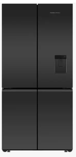 FISHER PAYKEL RF730QZUVB1 90.5cm Freestanding Quad Door Refrigerator Freezer