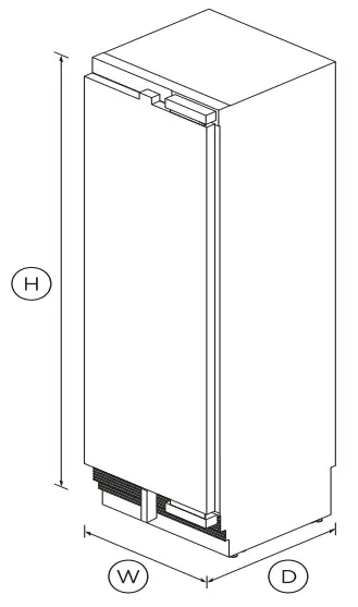 FISHER PAYKEL RS6121FRJK1 61cm Integrated Column Freezer Ice - 1