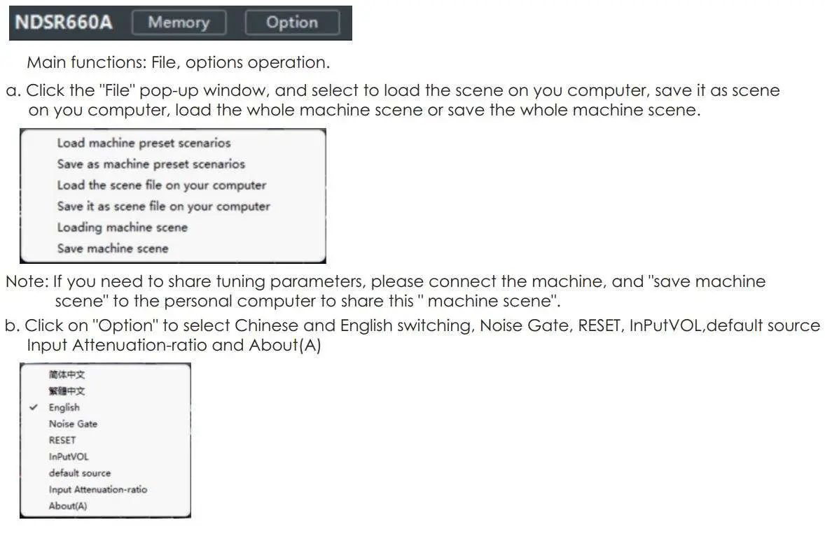 Nakamichi NDSR660A Digital Signal Processor User Manual - Menu editing area