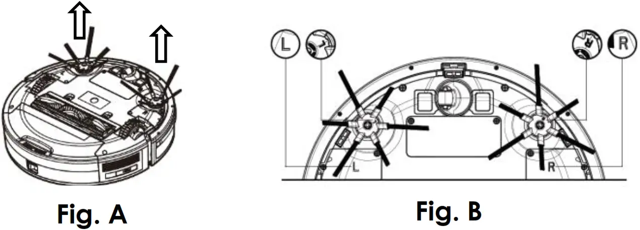 HLIVI 3 Arm Side Brushes Vac - INSTRUCTIONS