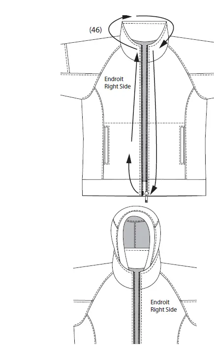 Jalie 2795 Womens Zippered Jacket or Hoodie 17