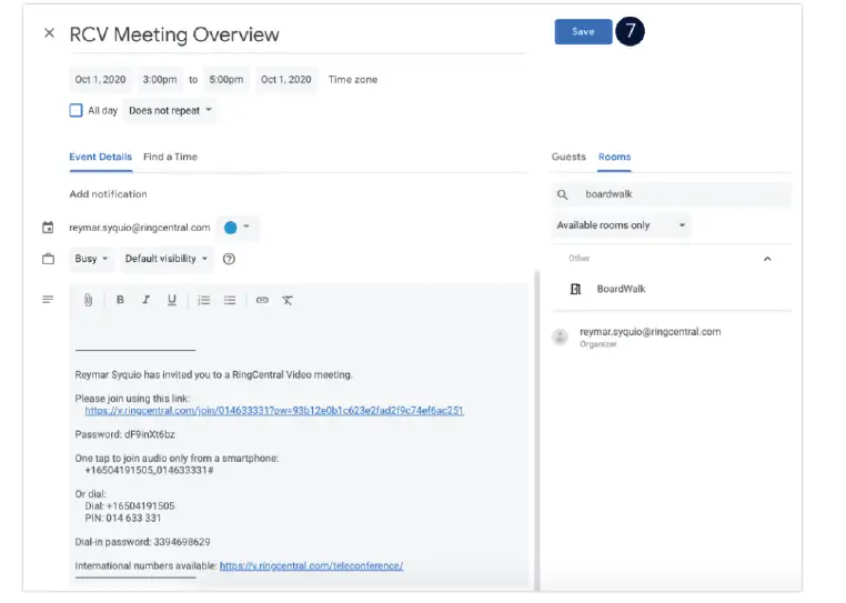 Software s RCR Scheduling a Video Meeting on your Poly Studio X30 X50 Software FIG (1)