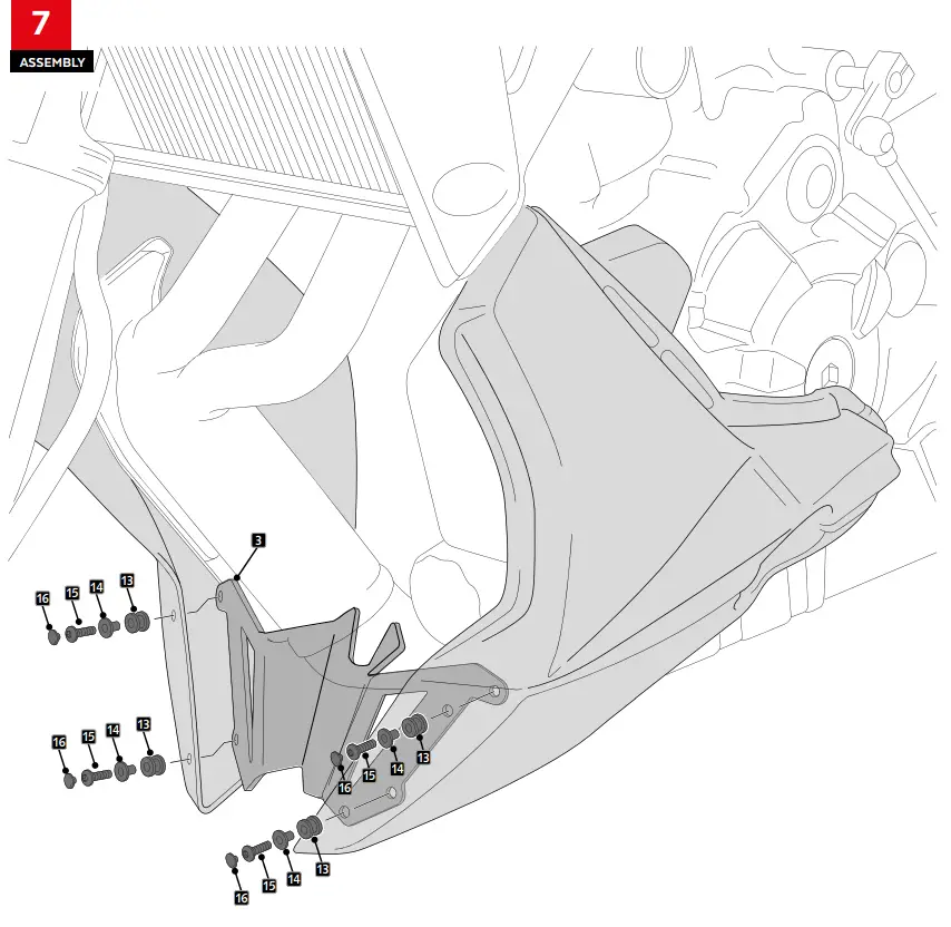 Puig 20624 Yamaha Mt07 21 Engine Spoiler - fig 7