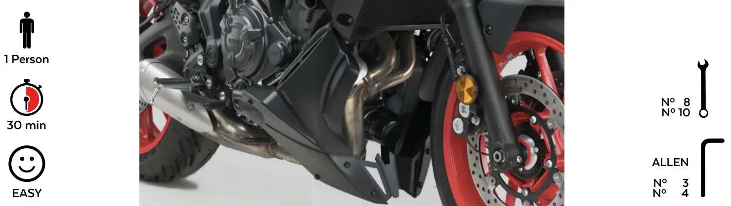 Puig 20624 Yamaha Mt07 21 Engine Spoiler