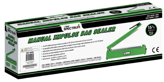 winco EBS 400M Spectrum Impulse 120V Manual Bag Sealer Fig