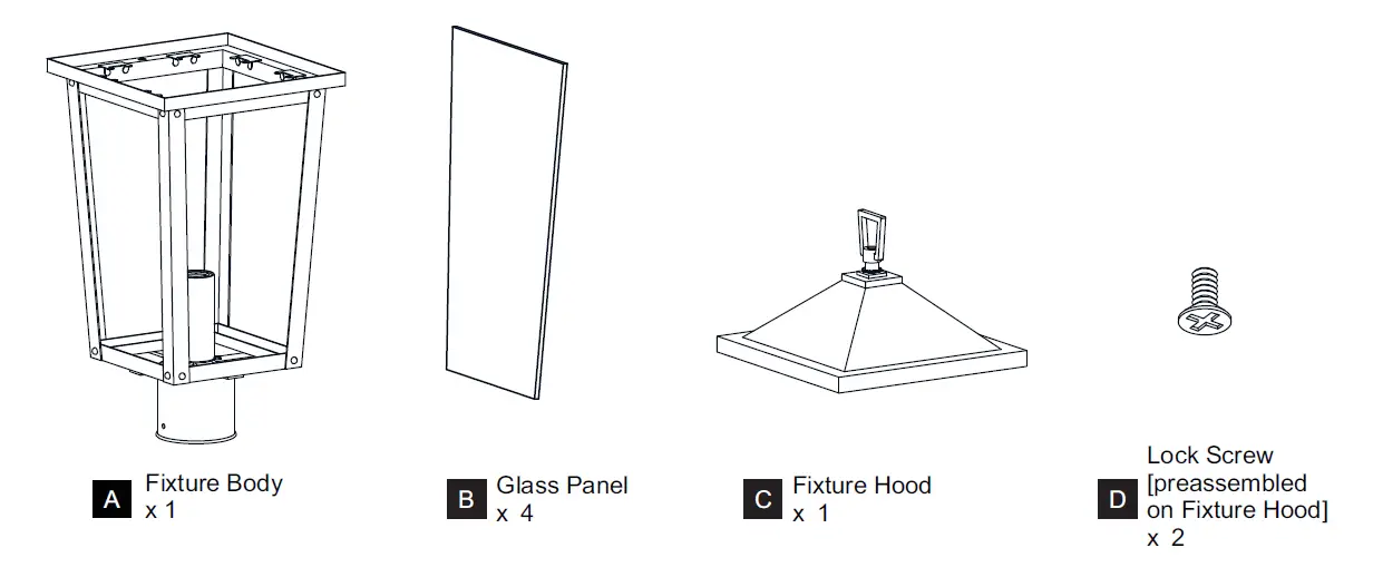 QUOIZEL STNL9009MB Stoneleigh 1-Light Mottled Black Outdoor Post Lantern 2