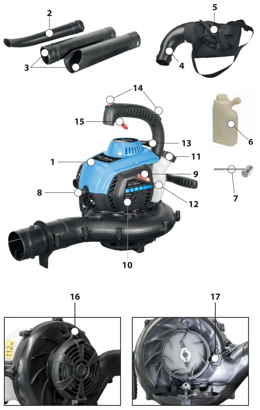 Gude GBLS 7500 26 1 Leaf Vacuum fig1