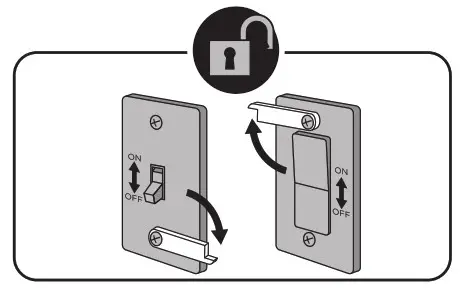 JASCO 60W Equivalent Smart LED Bulb Instruction - Switch lock moves for manual control