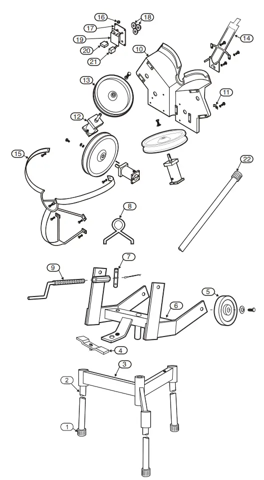 JUNIOR HACK ATTACK Softball Pitching Machines Exploded View