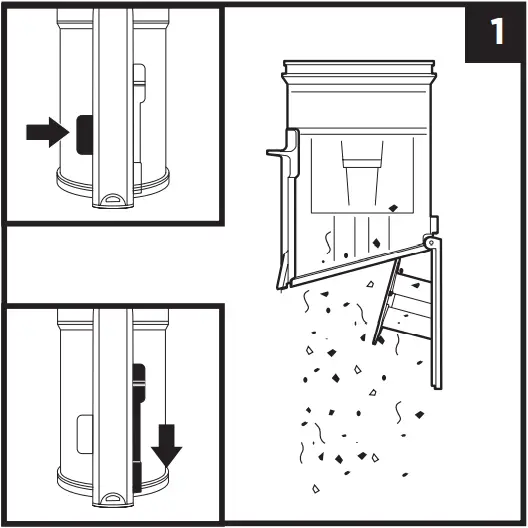IZ201EU Series - REMOVING AND CLEANING THE DUST CUP 1