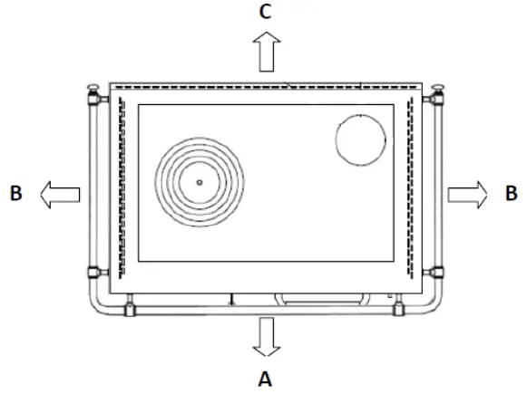WAMSLER M 80 Wood Stove - flammable items